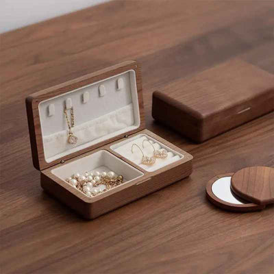 boite a bijoux bois ouverte bijoux range