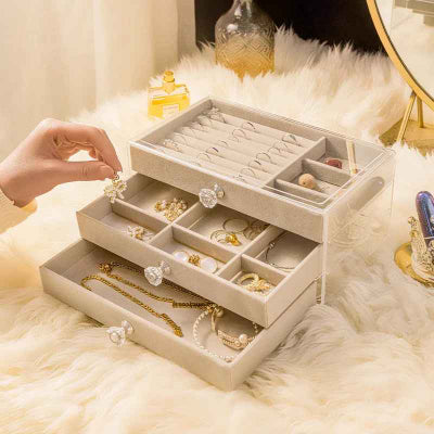 boite a bijoux femme range boucle d`oreille
