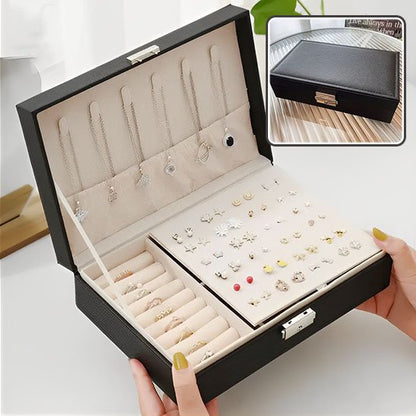 Boite a bijoux noir femme la porte bijou bien rangé