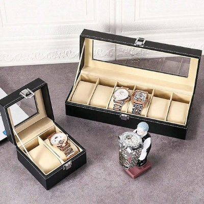 Boite a bijoux ouverte voit montre bien exposé