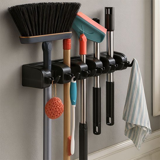 Porte balai mural | Élégance Pratique - Be'so rangement