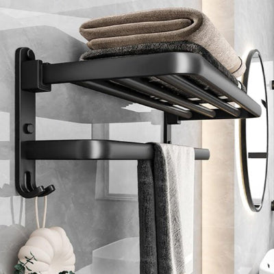 Porte serviette avec etagere superieur fixer au mur serviette suspendu et plier sur etagere