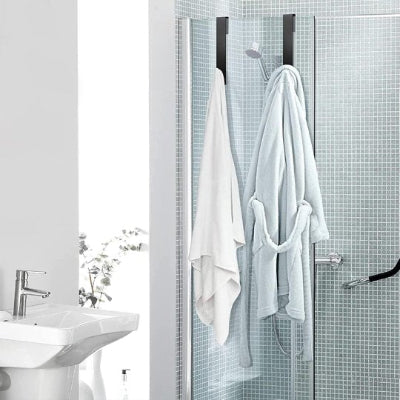 porte serviette fixer rebord parois douche peignoir suspendu