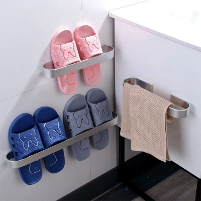 Porte serviette mural fixer au mur serviette et claquettes suspendu