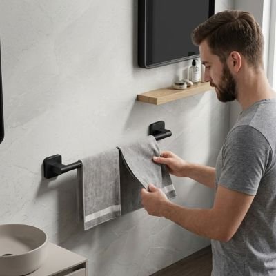 Porte serviette mural fixer au mur
