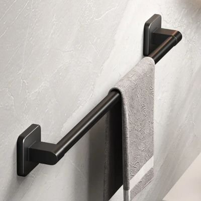 Porte serviette mural noir fixer au mur serviette suspendu