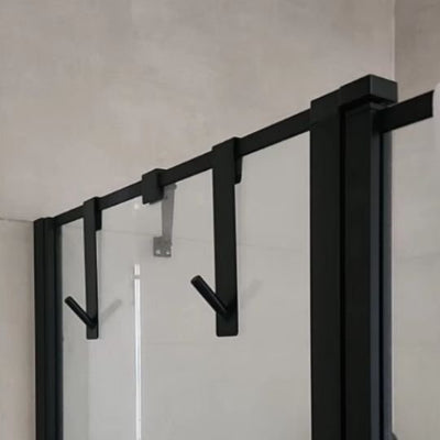 porte serviette noir sans fixation fixer rebord de douche