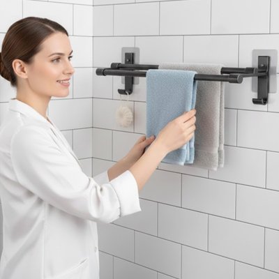 Porte serviette salle de bain femme s'essuie les mains serviette suspendu 