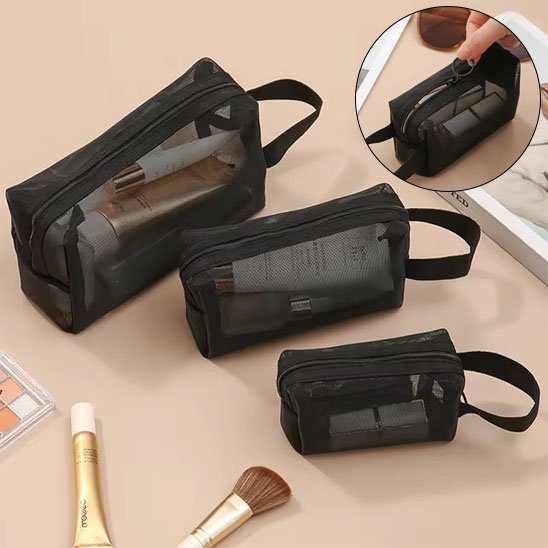 Trousse de maquillage differente taille transparente