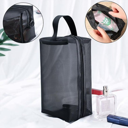 Trousse de maquillage tansparente poignée portative