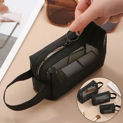 Trousse de maquillage transparente noir