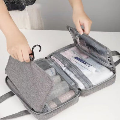 Trousse de toilette avec crochet femme le referme