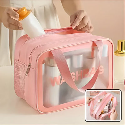 Trousse de toilette rose deux compartiment