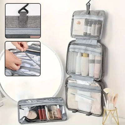 Trousse de toilette zoom sur compartiment produit ranger