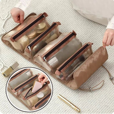 trousse maquillage brun